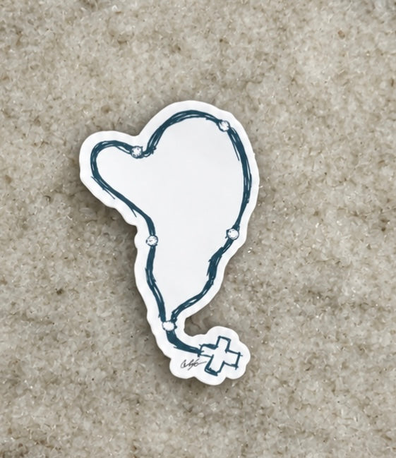 Mini Rosary Sticker