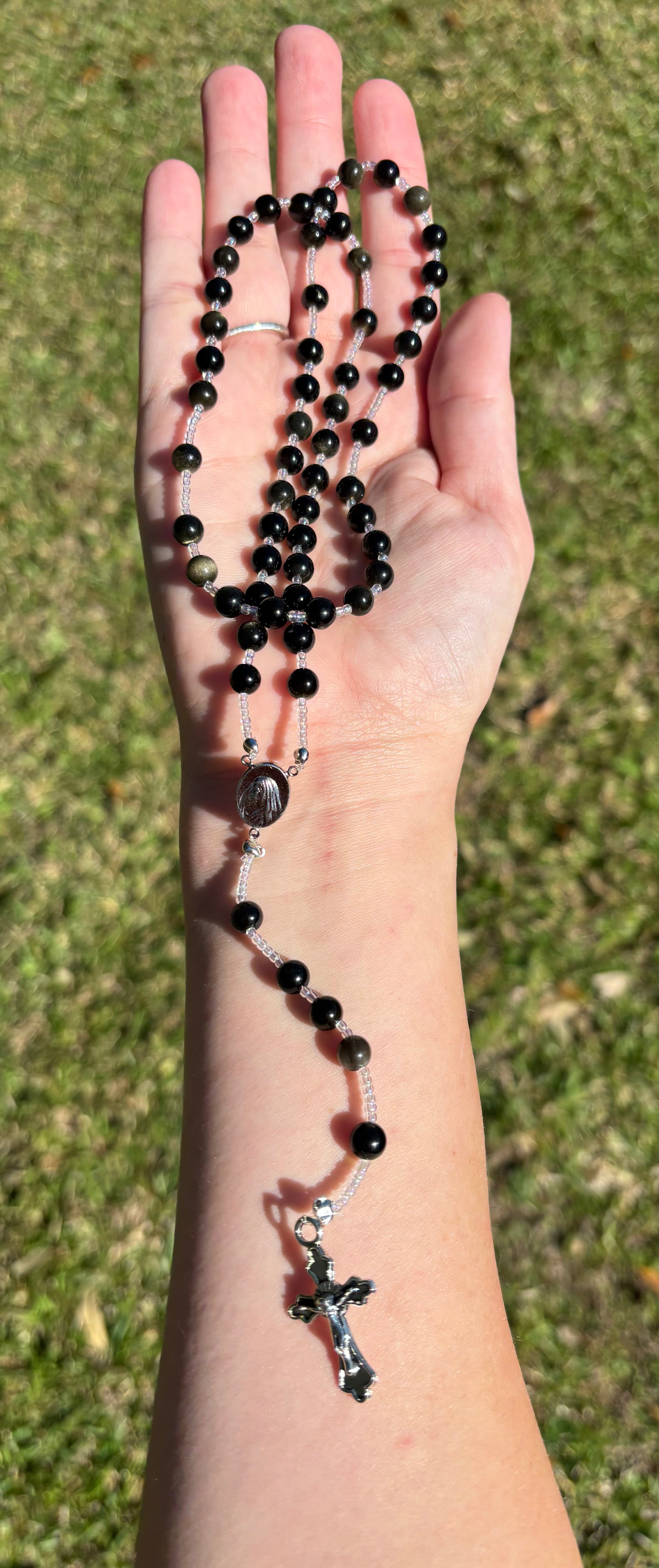 Black Bead Rosary