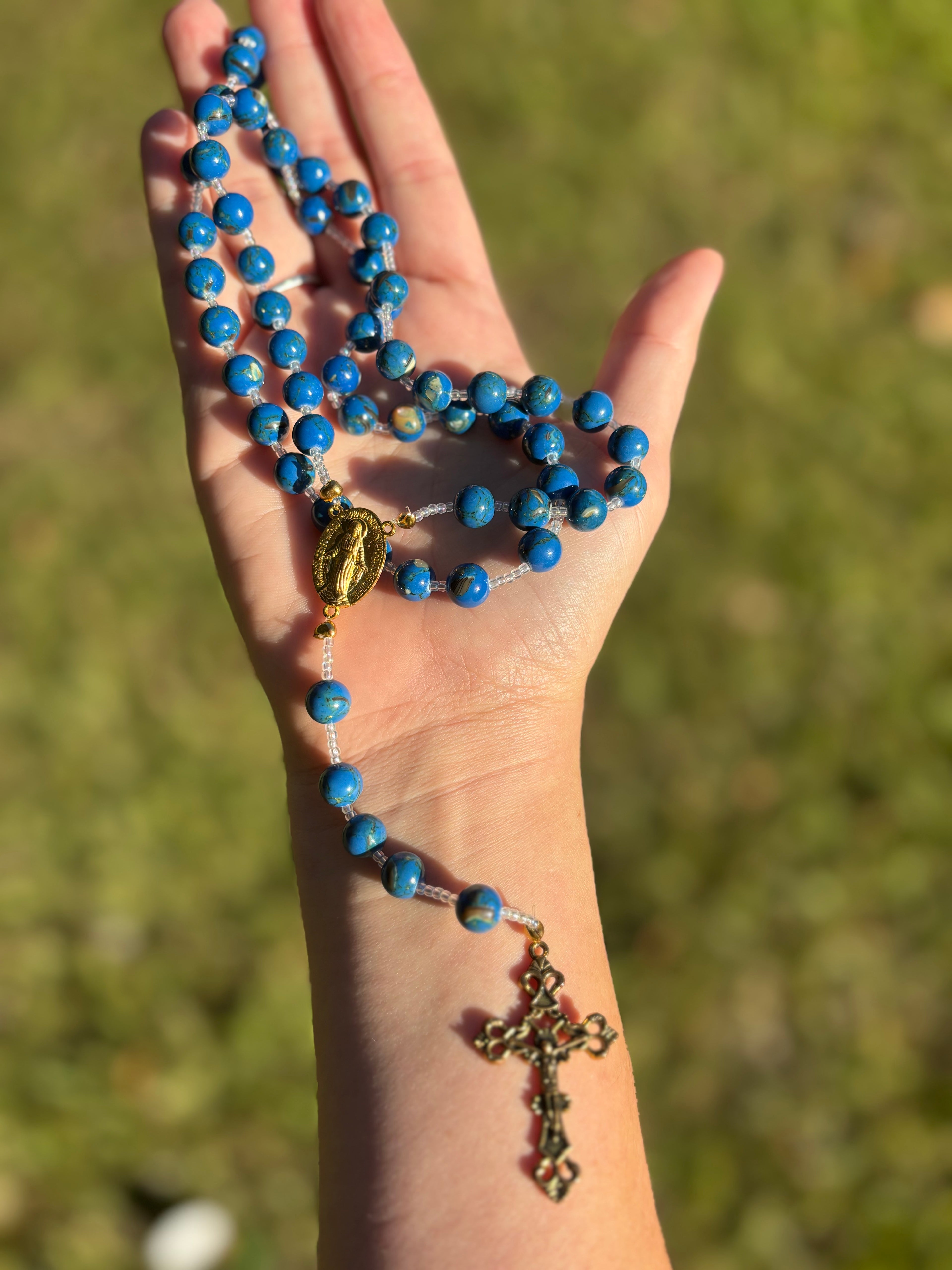 Ocean Blue Rosary